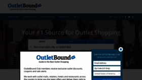 What Outletbound.com website looked like in 2019 (5 years ago)