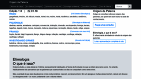 What Origemdapalavra.com.br website looked like in 2019 (5 years ago)