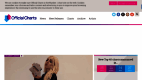 What Officialcharts.com website looked like in 2019 (5 years ago)