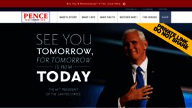 What Officialmikepence.com website looked like in 2019 (5 years ago)