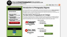 What Onlinephotographycolleges.com website looked like in 2019 (5 years ago)