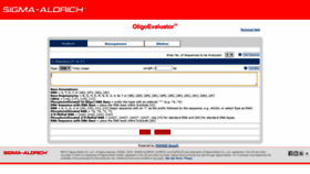 What Oligoevaluator.com website looked like in 2019 (6 years ago)