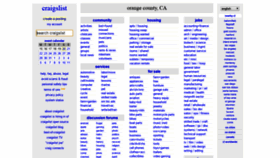 What Orangecounty.craigslist.org website looked like in 2019 (5 years ago)