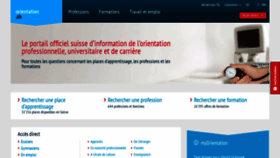 What Orientation.ch website looked like in 2019 (5 years ago)