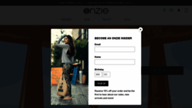 What Onzie.com website looked like in 2019 (5 years ago)