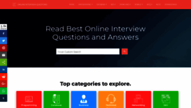What Onlineinterviewquestions.com website looked like in 2019 (5 years ago)