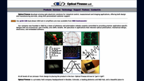 What Opticalfinesse.com website looked like in 2019 (5 years ago)