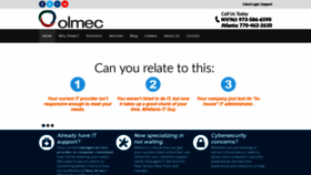 What Olmec.com website looked like in 2019 (5 years ago)