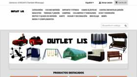 What Outletlis.es website looked like in 2019 (5 years ago)