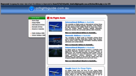 What Ozflightsguide.com.au website looked like in 2019 (7 years ago)