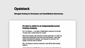 What Opalstack.com website looked like in 2019 (5 years ago)