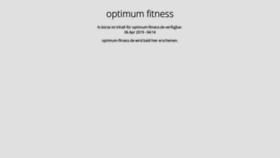 What Optimum-fitness.de website looked like in 2019 (5 years ago)