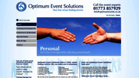 What Optimumevents.com website looked like in 2019 (5 years ago)