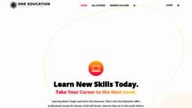 What Oneeducation.org.uk website looked like in 2019 (6 years ago)