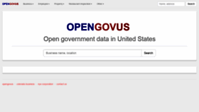 What Opengovus.com website looked like in 2019 (4 years ago)