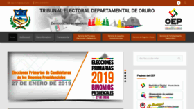 What Oruro.oep.org.bo website looked like in 2019 (4 years ago)