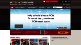 What Ocw.mit.edu website looked like in 2019 (4 years ago)