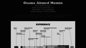 What Osamaahmed.com website looked like in 2019 (4 years ago)