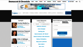 What Obits.democratandchronicle.com website looked like in 2019 (4 years ago)
