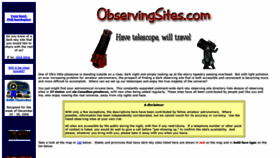 What Observingsites.com website looked like in 2019 (4 years ago)