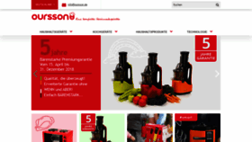What Oursson.de website looked like in 2019 (4 years ago)