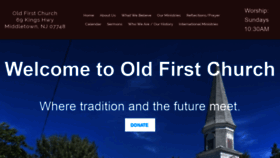What Oldfirstchurchnj.org website looked like in 2019 (5 years ago)
