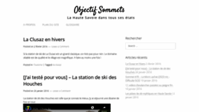 What Objectifsommets.fr website looked like in 2019 (6 years ago)