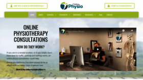 What Online.physio website looked like in 2019 (4 years ago)