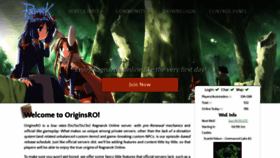 What Originsro.org website looked like in 2019 (4 years ago)