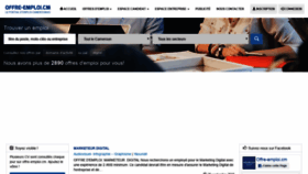 What Offre-emploi.cm website looked like in 2019 (4 years ago)
