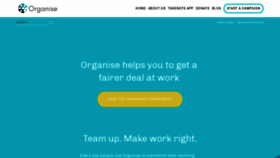 What Organise.org.uk website looked like in 2019 (4 years ago)