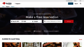 What Opentable.sg website looked like in 2019 (6 years ago)
