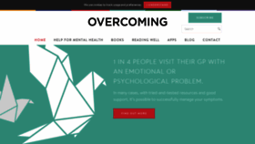 What Overcoming.co.uk website looked like in 2019 (4 years ago)