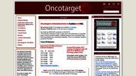 What Oncotarget.com website looked like in 2019 (4 years ago)