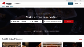 What Opentable.co.th website looked like in 2019 (4 years ago)