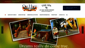 What Oakhavenresort.com website looked like in 2019 (4 years ago)