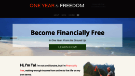 What Oneyeartofreedom.com website looked like in 2019 (4 years ago)