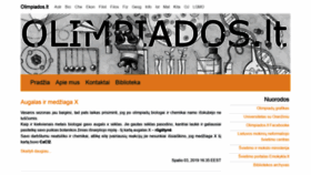 What Olimpiados.lt website looked like in 2019 (4 years ago)