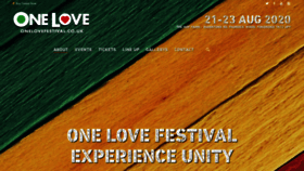 What Onelovefestival.co.uk website looked like in 2019 (4 years ago)