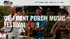 What Olfrontporchmusicfestival.org website looked like in 2019 (4 years ago)