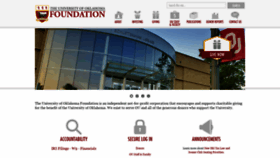 What Oufoundation.org website looked like in 2019 (4 years ago)