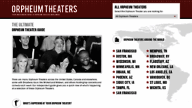 What Orpheum-theater.com website looked like in 2019 (4 years ago)