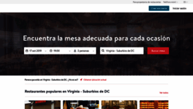 What Opentable.es website looked like in 2019 (4 years ago)