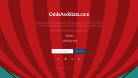 What Oddsandstats.com website looked like in 2019 (4 years ago)