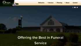 What Ompsfuneralhome.com website looked like in 2019 (4 years ago)
