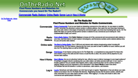 What Ontheradio.net website looked like in 2019 (4 years ago)