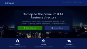 What Onmap.ae website looked like in 2019 (4 years ago)