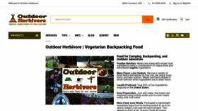 What Outdoorherbivore.com website looked like in 2019 (4 years ago)