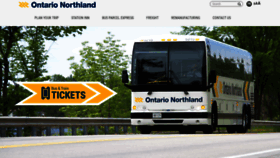 What Ontarionorthland.ca website looked like in 2019 (4 years ago)