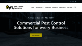 What Owlpestcontrol.ie website looked like in 2019 (4 years ago)